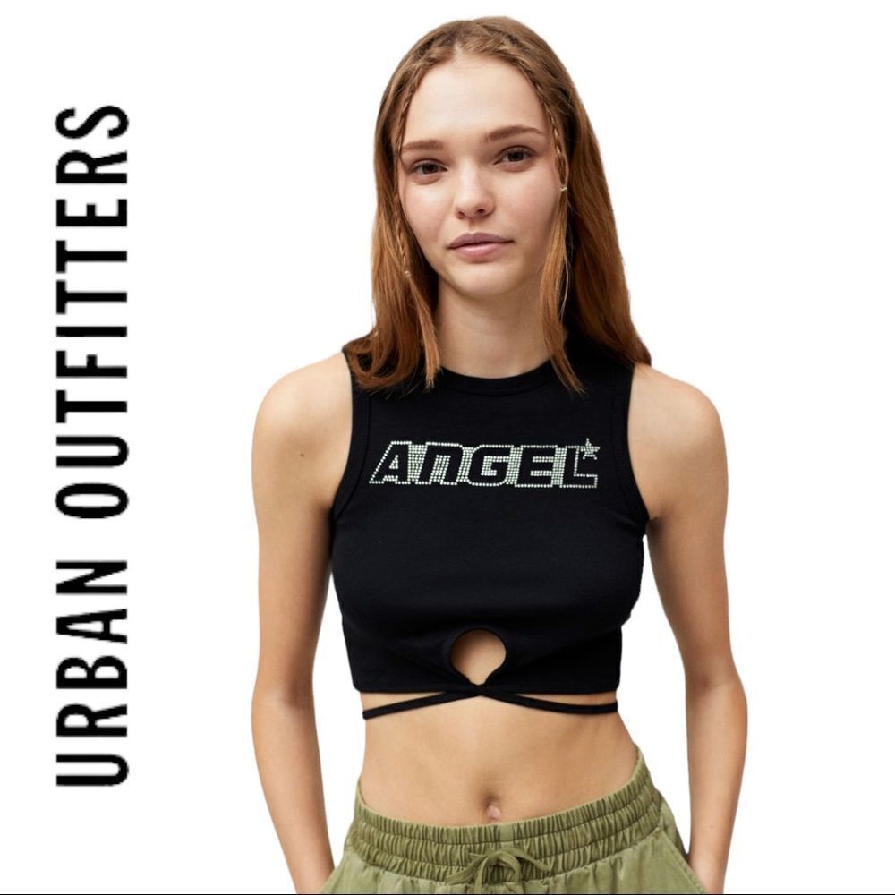 NEW Urban Outfitters UO Angel Diamante Tank Top Shirt L
